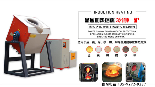 小型熔煉爐由電感線圈、爐架和回爐廢料(坩塌)組成