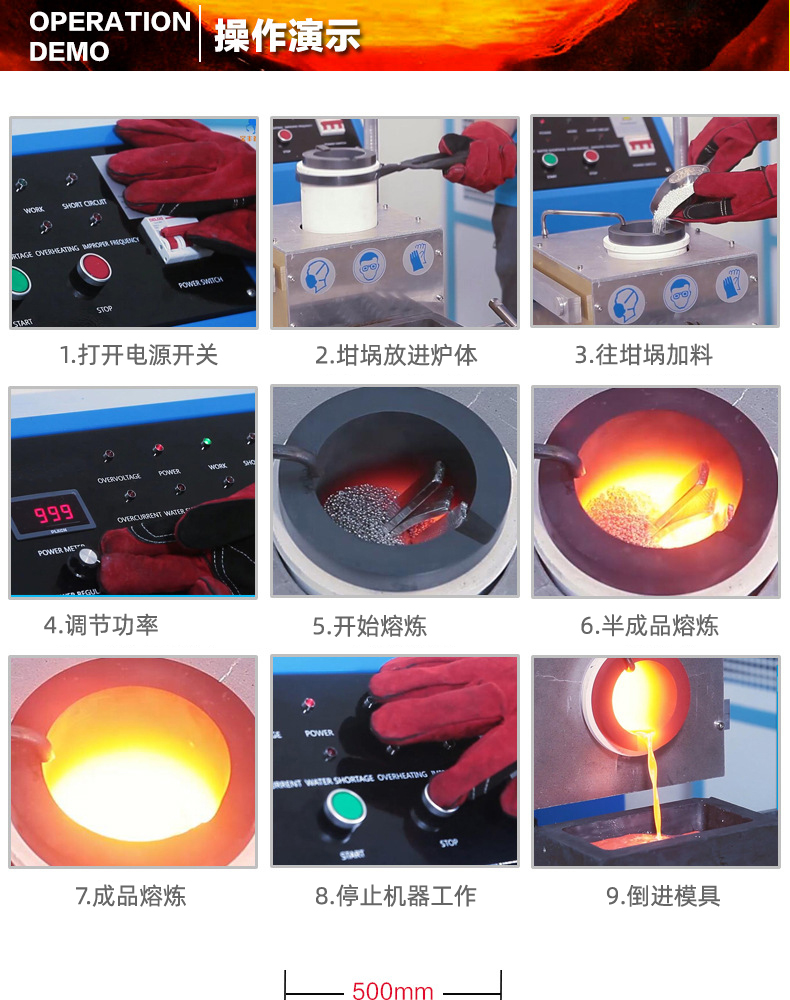 傾倒式石墨熔煉機(jī) 白銀黃金熔煉爐 中頻熔金機(jī)(圖8)